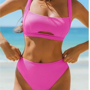 CUPSHE Pink Women's bikini Set